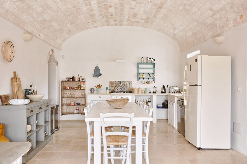 Kitchen in Trullo San Paolo, holiday accommodation in Puglia, Italy